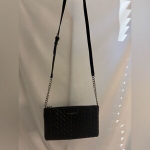Karl Lagerfeld Black Quilted Crossbody Bag